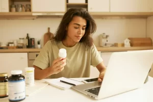 Pessoa pesquisando sobre medicamentos órfãos
